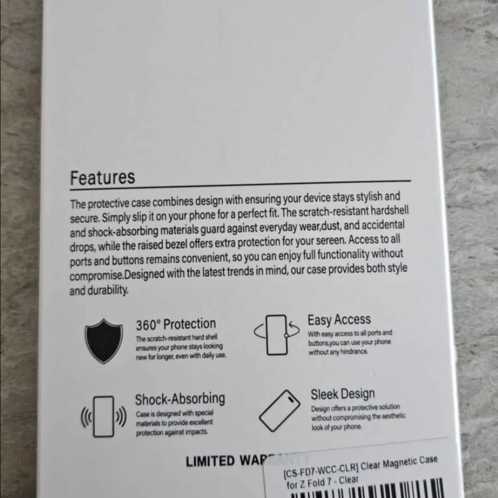 Samsung Clear Case with White Mag Ring